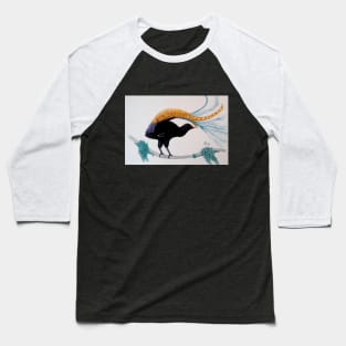 Australian Lyre Bird painting Baseball T-Shirt